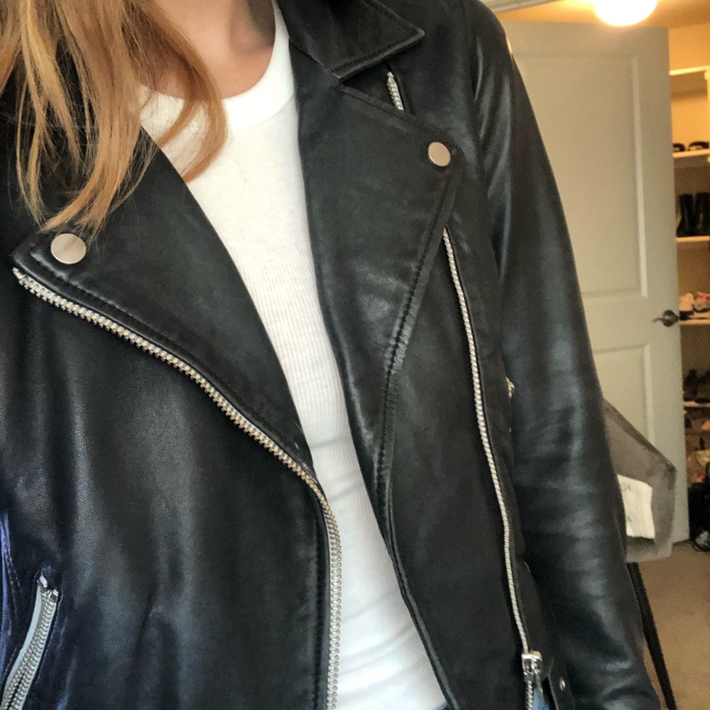 Lucky brand genuine leather moto jacket